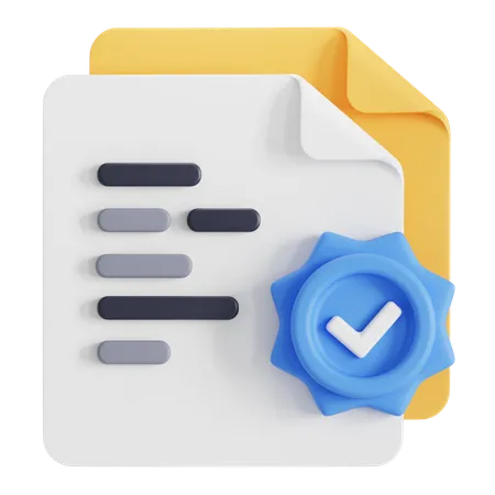 Document verification  3D Icon