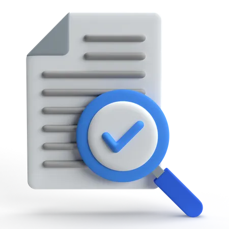 Document Verification  3D Icon