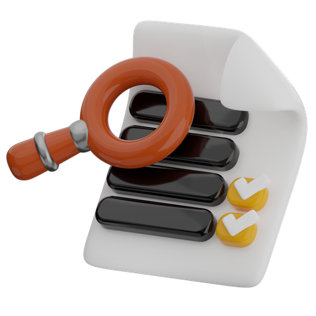 Document verification  3D Icon