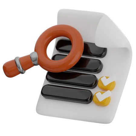 Document verification  3D Icon