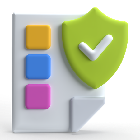 Document Verification  3D Icon