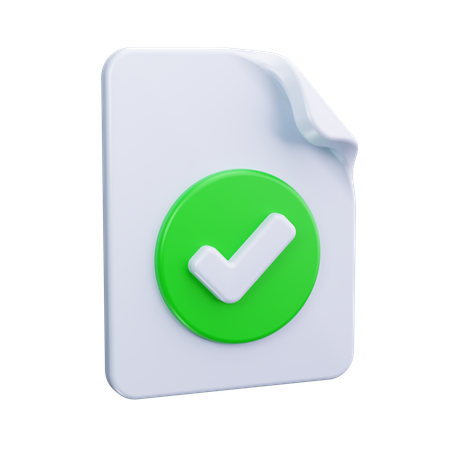 Document vérifié  3D Icon