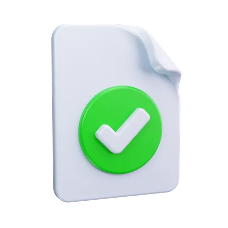 Document vérifié  3D Icon