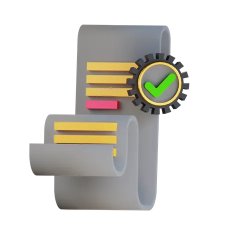 Document vérifié  3D Icon