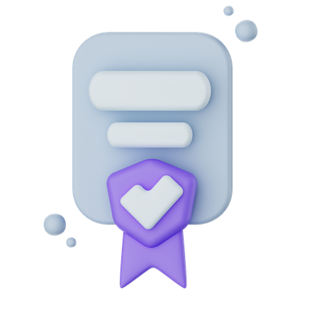 Document Verified  3D Icon