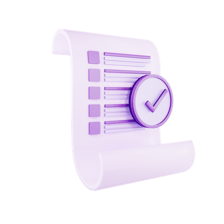 Document Verified  3D Icon