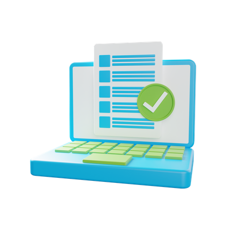 Document Verified  3D Icon
