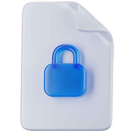 Document verrouillé  3D Icon