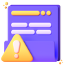3d document warning emoji