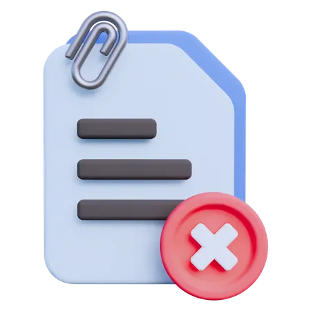 Document Warning  3D Icon