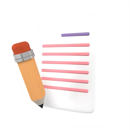 Document Writing  3D Icon