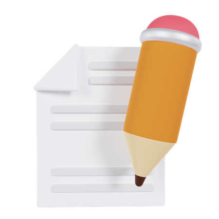 Document Writing  3D Icon