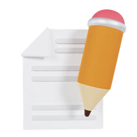 Document Writing  3D Icon