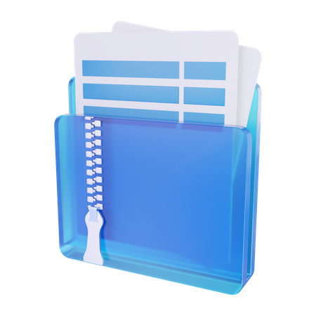 Document Zip File  3D Icon