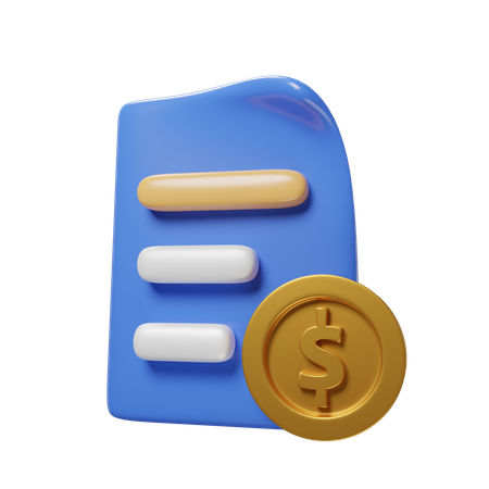 Documentar dinheiro  3D Icon