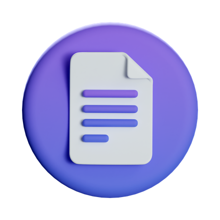 Documento  3D Icon