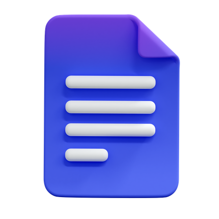 Documento  3D Icon