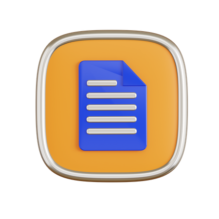 Documento  3D Icon