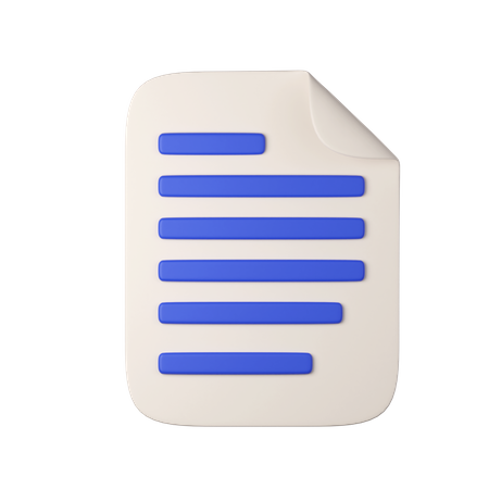 Documento  3D Icon