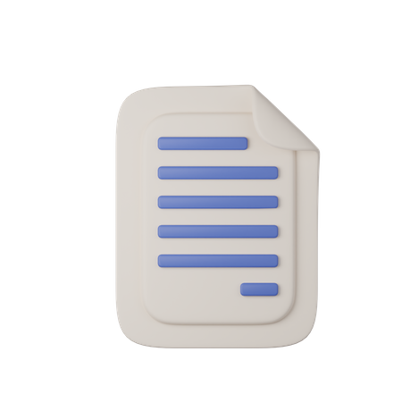 Documento  3D Icon
