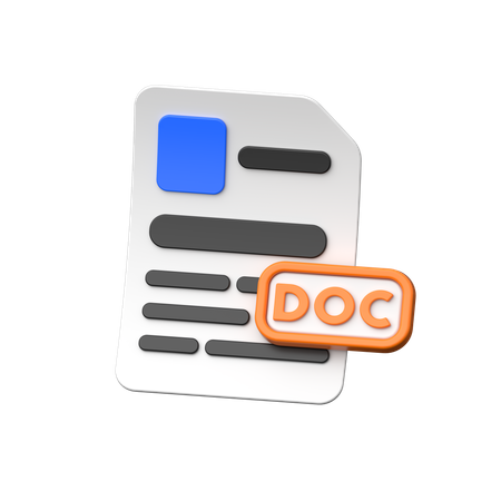 Documento  3D Icon