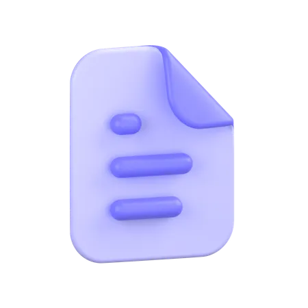 Documento  3D Icon