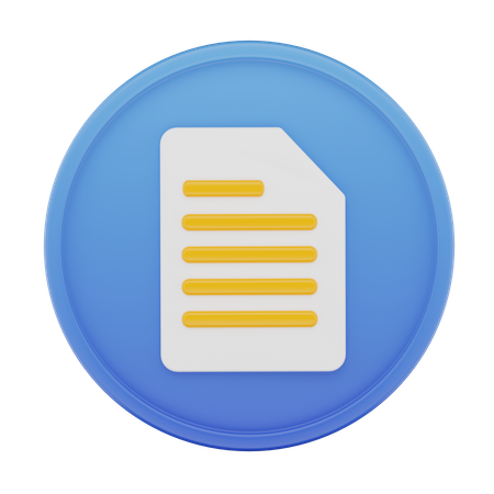 Documento  3D Icon