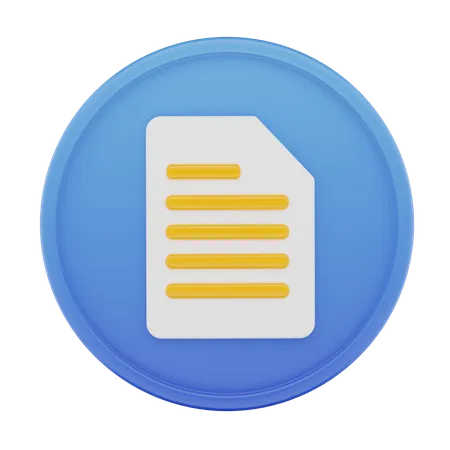 Documento  3D Icon