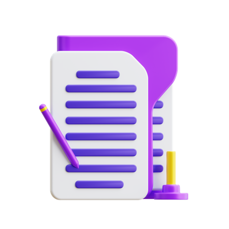 Documento  3D Icon