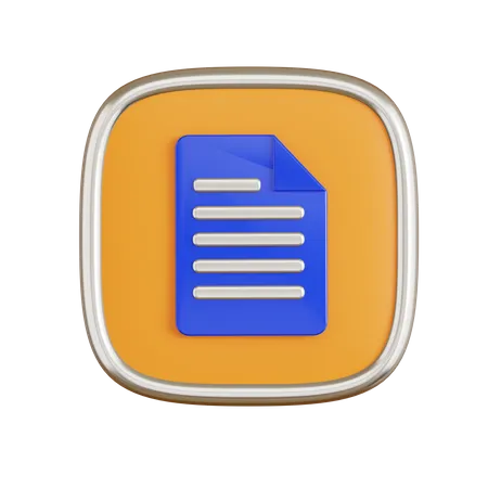 Documento  3D Icon