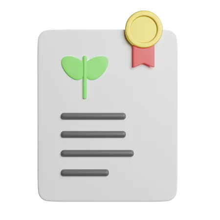 Documento agrícola  3D Icon