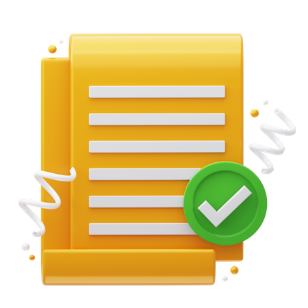 Documento aprobado  3D Icon