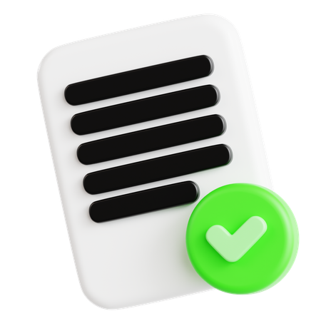 Aprobar documento  3D Icon