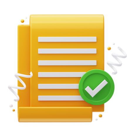 Documento aprovado  3D Icon