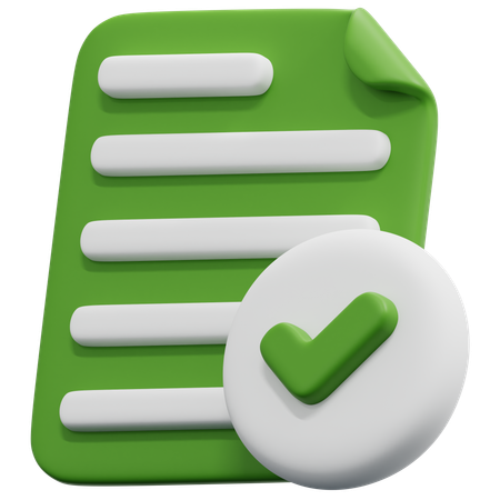 Documento aprovado  3D Icon