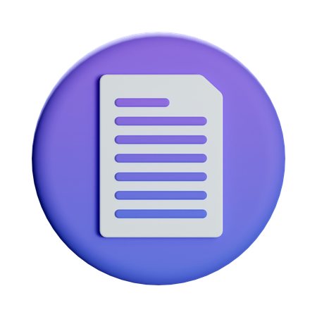 Arquivo de documento  3D Icon