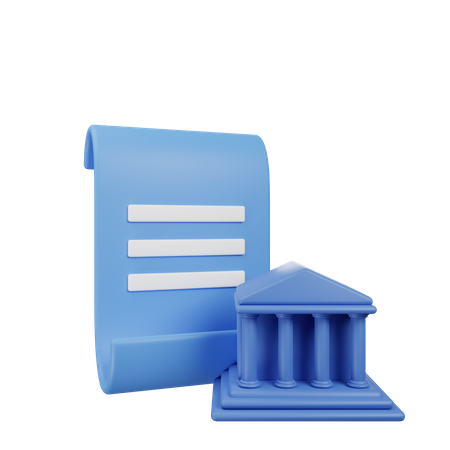 Documento bancario  3D Icon