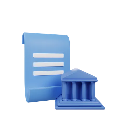 Documento bancario  3D Icon