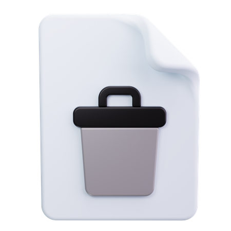 Documento basura  3D Icon