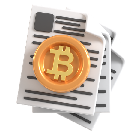 Documento bitcoin  3D Icon