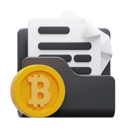 Documento bitcoin  3D Icon