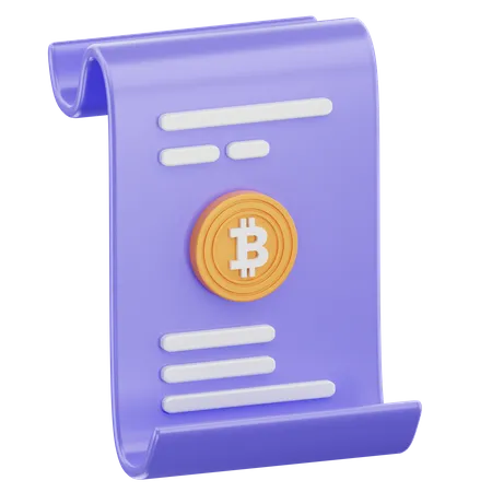 Documento bitcoin  3D Icon