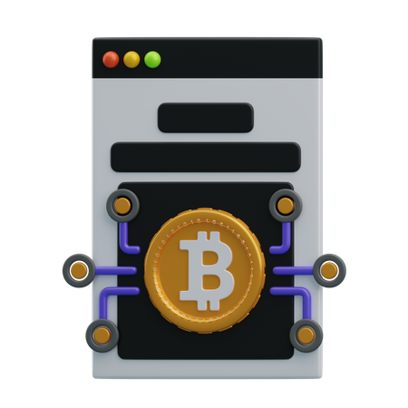 Documento técnico de bitcoin  3D Icon