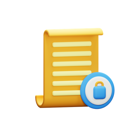 Bloquear documento  3D Icon