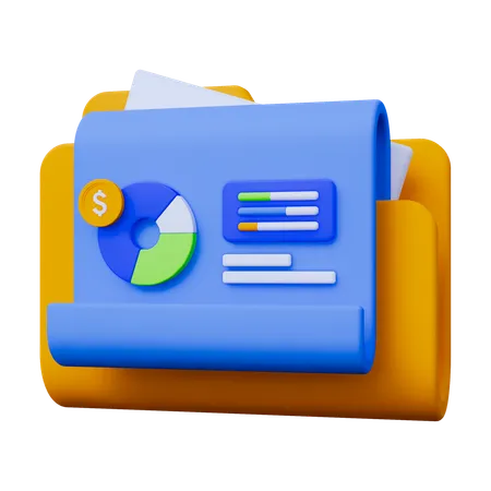 Documento del mercado de valores  3D Icon