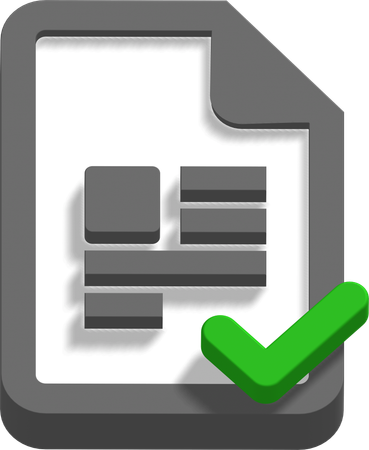 Verificación de documentos  3D Icon