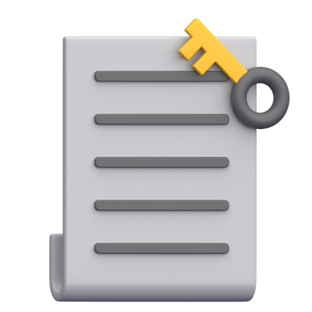 Documento clave  3D Icon