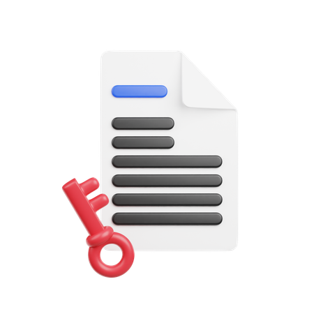 Documento clave  3D Icon