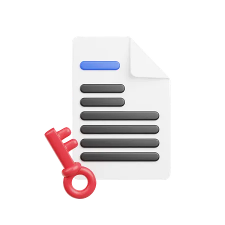 Documento clave  3D Icon