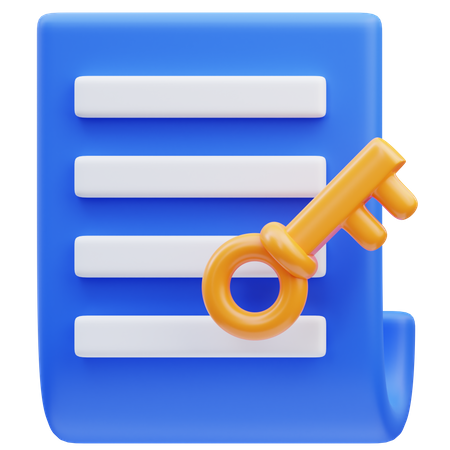 Documento clave  3D Icon